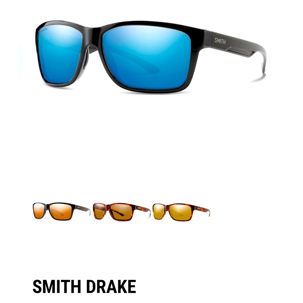 Smith Optics “DRAKE” Sunglasses w/ ChromoPop Polarized Lenses Matte Black